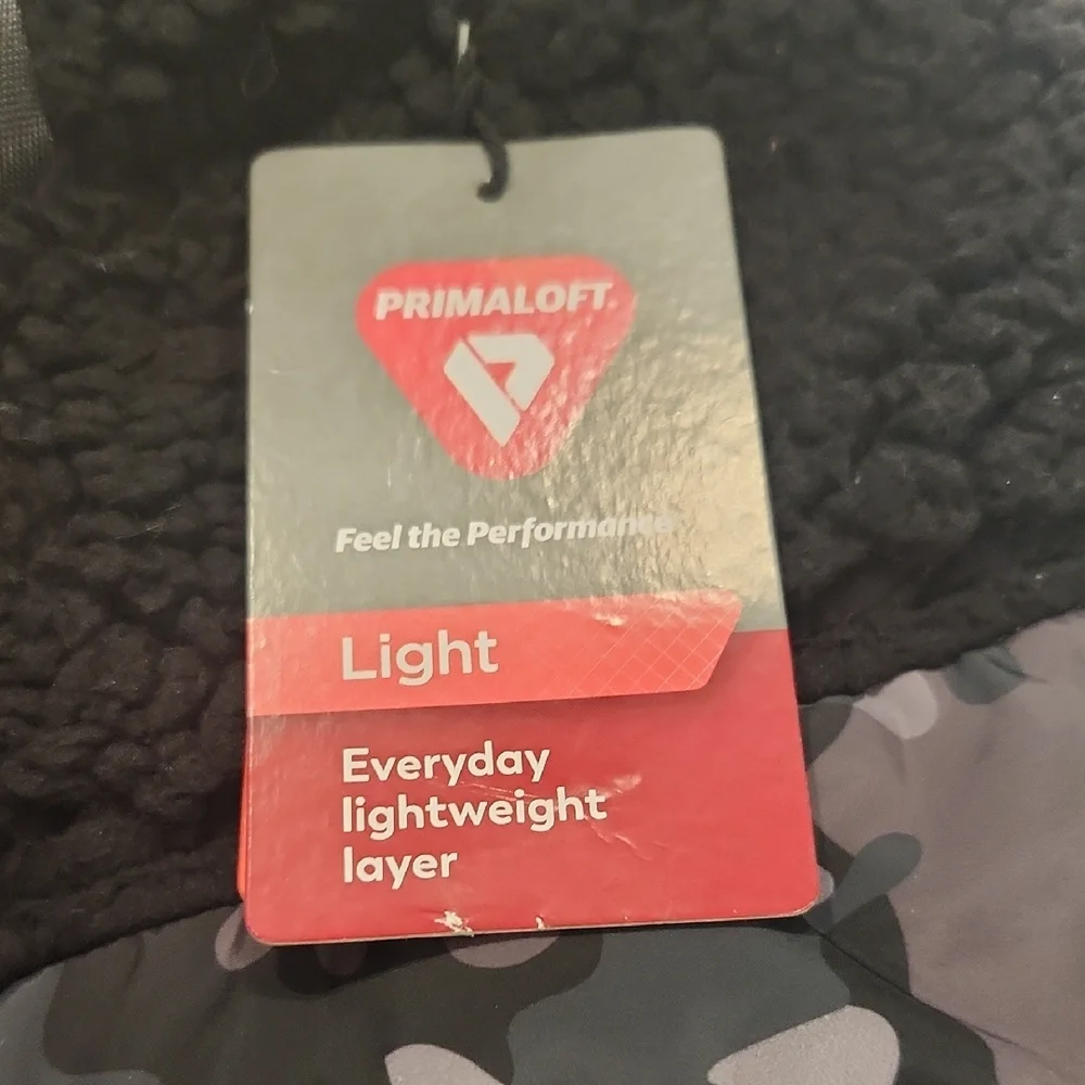 Reddy Black and Gray Puffer Dog Vest MEDIUM